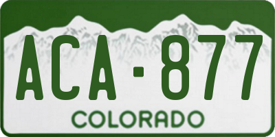 CO license plate ACA877