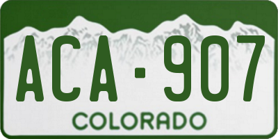 CO license plate ACA907