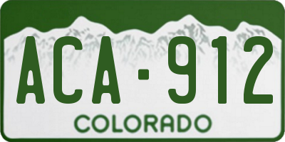 CO license plate ACA912