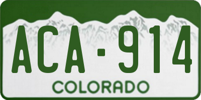 CO license plate ACA914