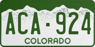 CO license plate ACA924