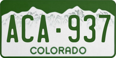 CO license plate ACA937