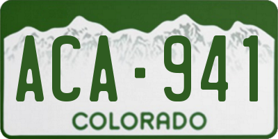 CO license plate ACA941