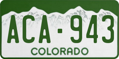 CO license plate ACA943