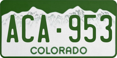 CO license plate ACA953