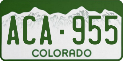 CO license plate ACA955
