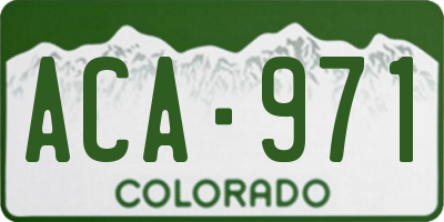 CO license plate ACA971