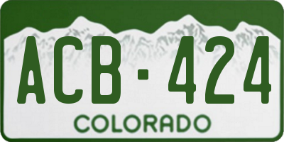 CO license plate ACB424