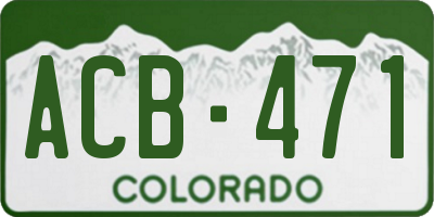 CO license plate ACB471