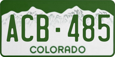 CO license plate ACB485