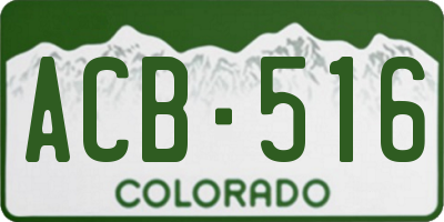 CO license plate ACB516