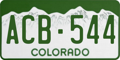 CO license plate ACB544