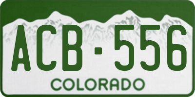 CO license plate ACB556