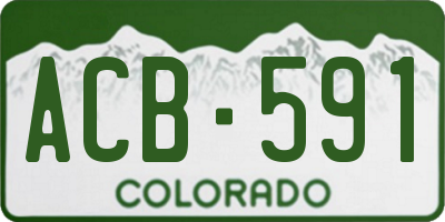 CO license plate ACB591
