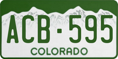 CO license plate ACB595