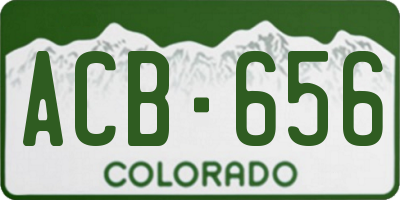 CO license plate ACB656