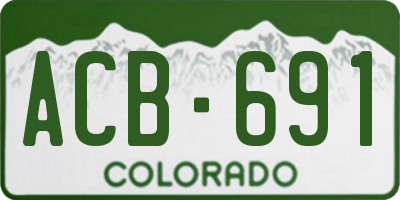 CO license plate ACB691