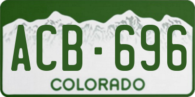 CO license plate ACB696