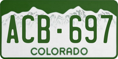CO license plate ACB697
