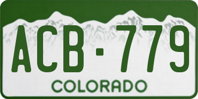 CO license plate ACB779