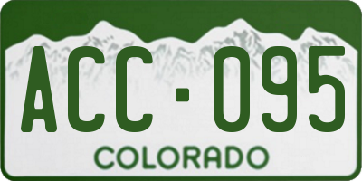 CO license plate ACC095