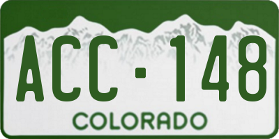 CO license plate ACC148