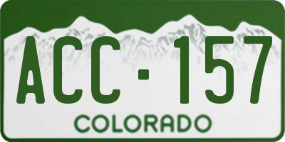 CO license plate ACC157