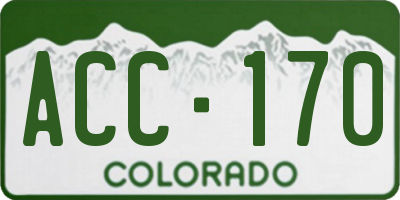 CO license plate ACC170