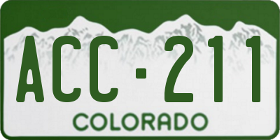CO license plate ACC211