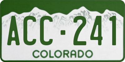 CO license plate ACC241