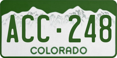 CO license plate ACC248