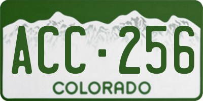 CO license plate ACC256