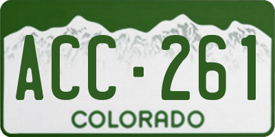 CO license plate ACC261