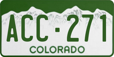 CO license plate ACC271