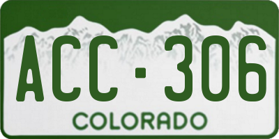 CO license plate ACC306