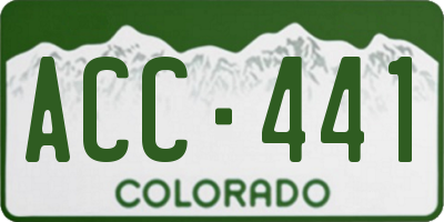 CO license plate ACC441