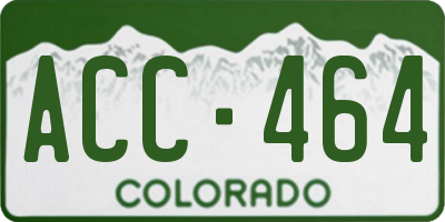 CO license plate ACC464
