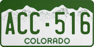 CO license plate ACC516