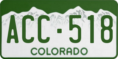 CO license plate ACC518