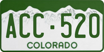 CO license plate ACC520