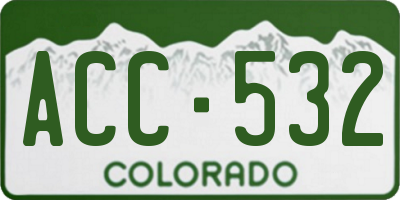 CO license plate ACC532
