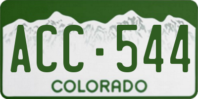 CO license plate ACC544