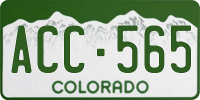 CO license plate ACC565