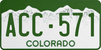 CO license plate ACC571