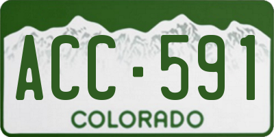 CO license plate ACC591