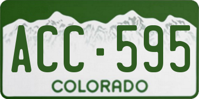 CO license plate ACC595