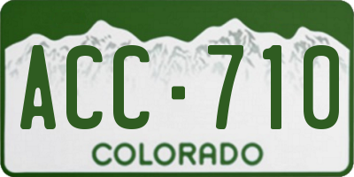 CO license plate ACC710