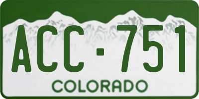 CO license plate ACC751