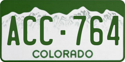 CO license plate ACC764