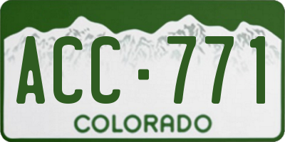 CO license plate ACC771